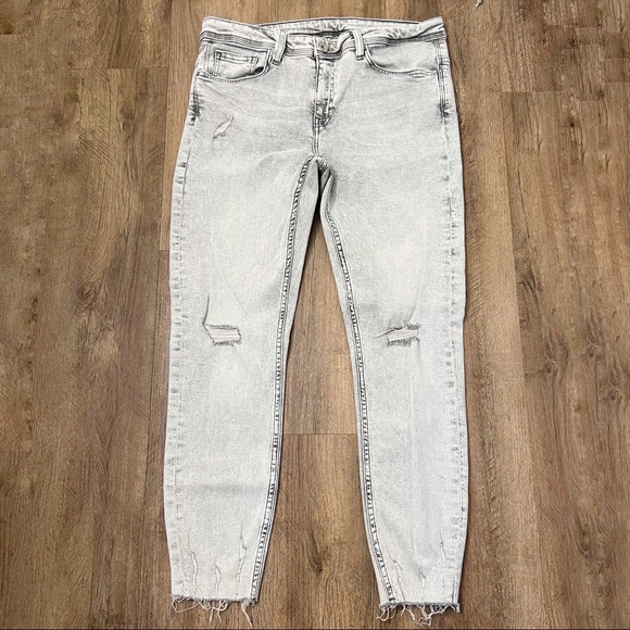 ZARA Distresed Raw‎ Hem Skinny Jeans - Picture 1 of 11